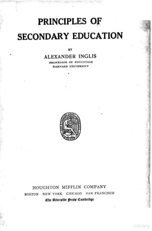 Principles of Secondary Education