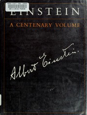 Einstein: A Centenary Volume