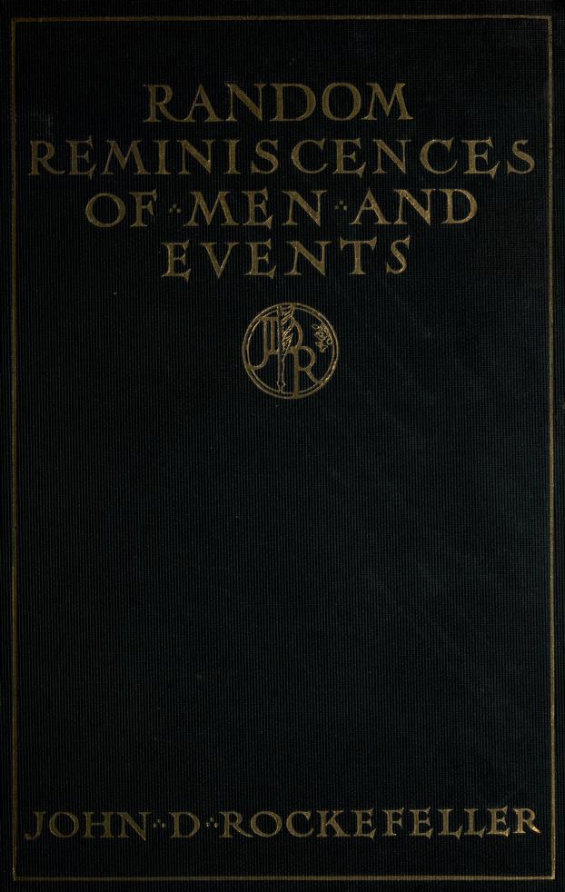 Random Reminiscence of Men and Events