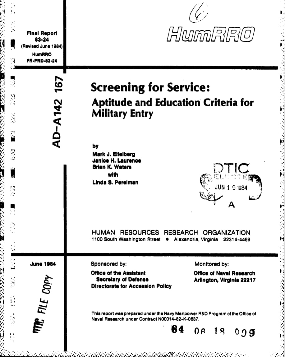 Screening for Service
