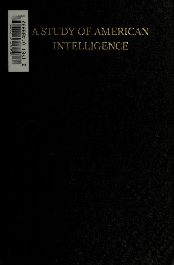 A Study of American Intelligence