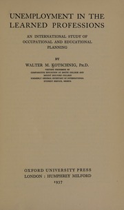 Unemployment in the Learned Professions